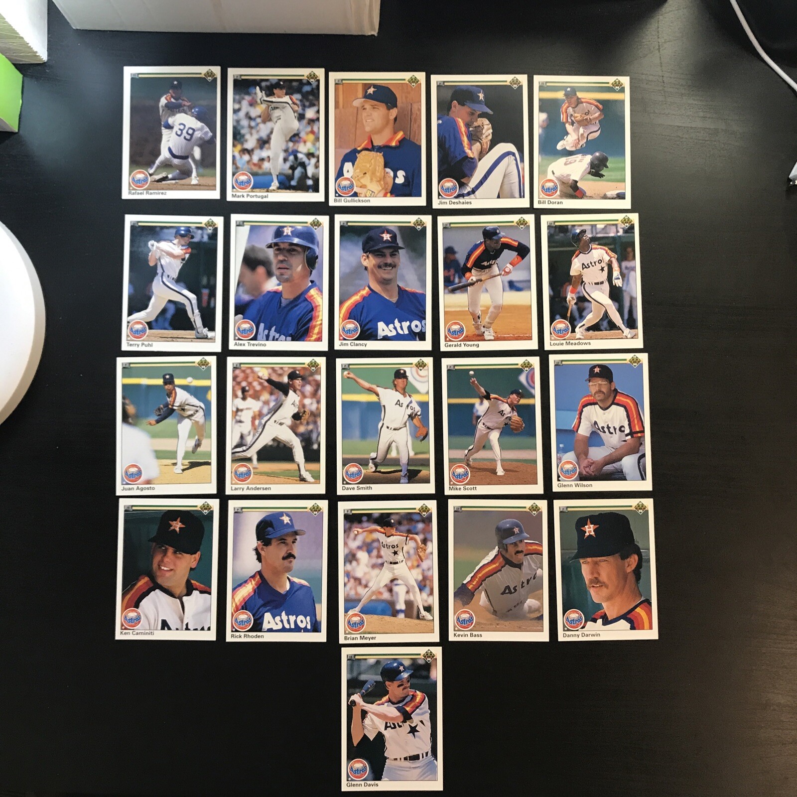 21 CARD LOT - 1990 UPPER DECK HOUSTON ASTROS NM