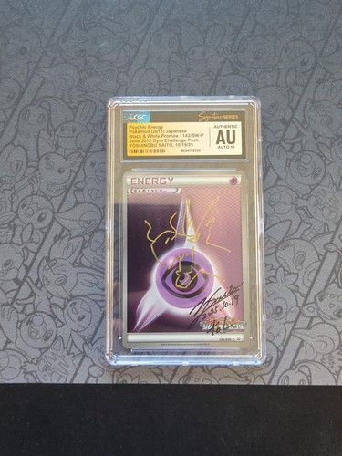 Pokemon: AUTOGRAPHED Psychic Energy Holo 2012 Yoshinobu Saito - CGC AUTH AUTO 10