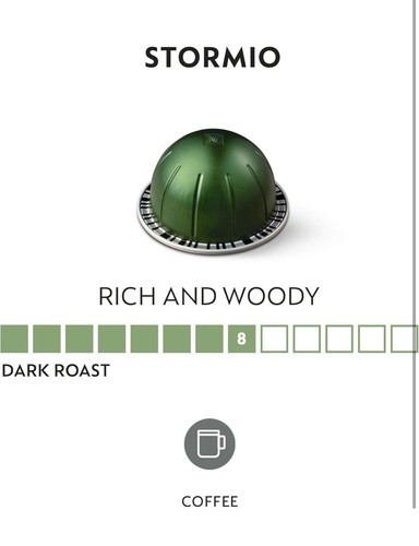 Nespresso Vertuo, Stormio, Dark Roast Coffee Pods, 30 count, Best By 4/30/26 - Picture 2 of 3