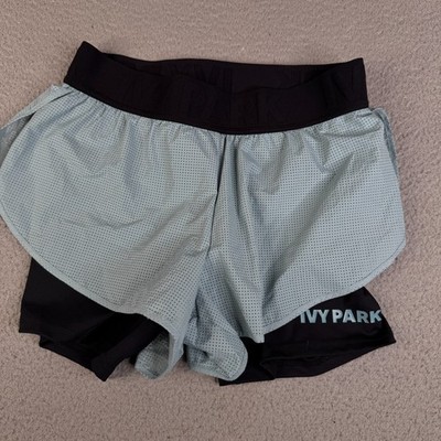 Ivy Park Shorts Womens S Black Green Mesh Athleisure Athletic Training Beyonce