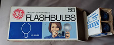 Vintage GE GENERAL ELECTRIC 5B Blue Camera Flashbulbs 12 Bulbs NOS