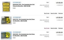 September 1961 ~ The Complete New York Times On Microfilm~A Time Capsule On Film