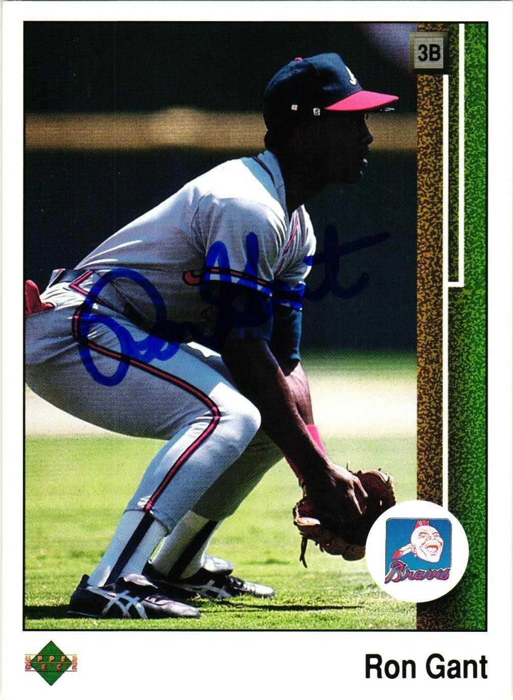 RON GANT #378 Signed 1989 Upper Deck MLB Baseball Card AUTO BRAVES