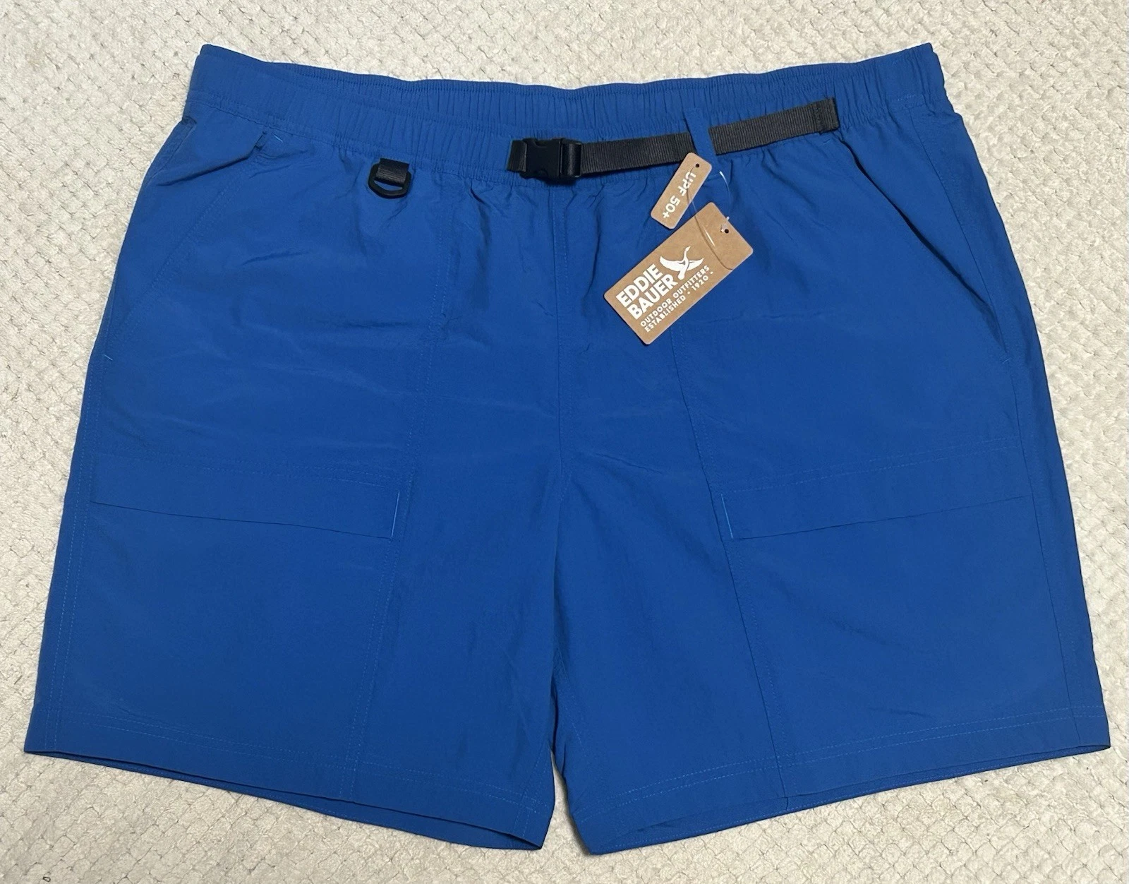 Eddie Bauer Bait Watch Fishing Shorts Men’s Size XL Blue UPF 50+ NWT
Opens in a new window or tab