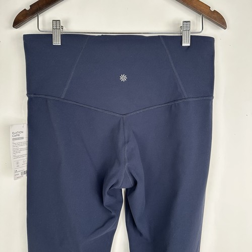 NWT Athleta Ultra High Rise Elation Capri 1X 18W Navy Blue Compression Stretch - Picture 6 of 8