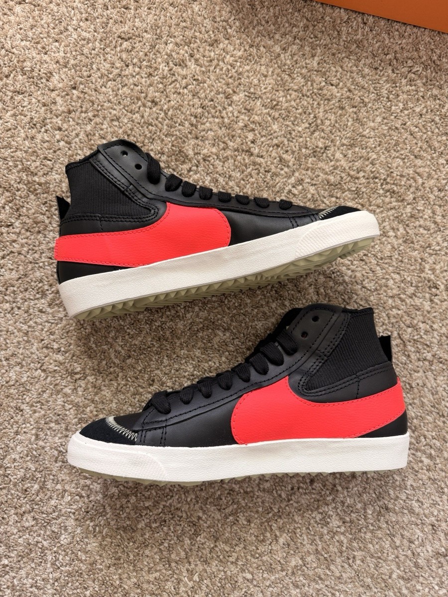 Nike Blazer Mid \'77 Jumbo Shoes Black Bright Crimson (DD3111-001) 8.5‎ Nike Blazer Mid  main image 4