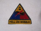 MILITARY PATCH VERY OLD WW2 AFTER US ARMY 2ND ARMORED DIVISION HELL ON WHEELS #1