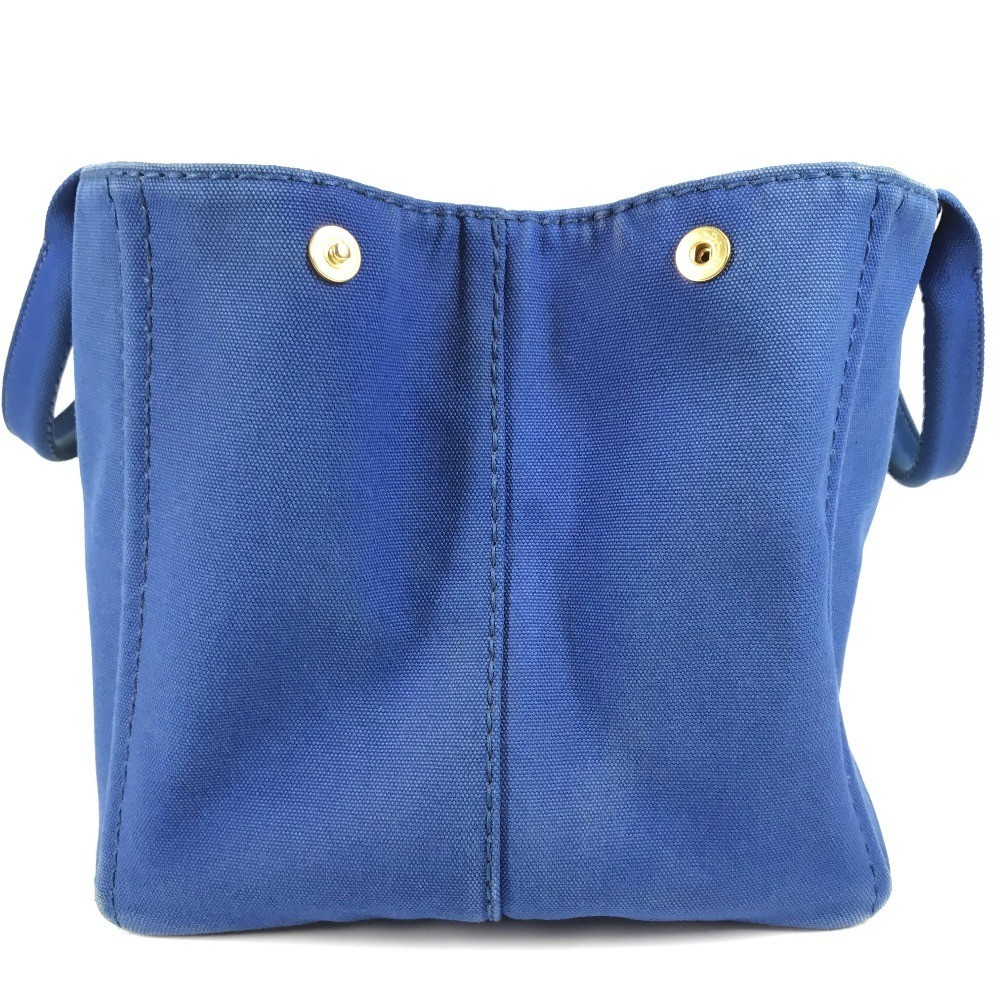 PRADA Canapa L Handbag Bag Tote Bag Blue Unisex Used from japan thumbnail 4