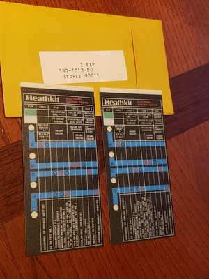 One New Heathkit Label #390-1713 for Electronic Ignition Tester NOS