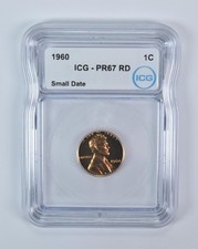 1960 Lincoln Memorial Cent Small Date Pr67 Rd Icg 1960 Lincoln Memorial Cent Small Date Pr67 Rd Icg