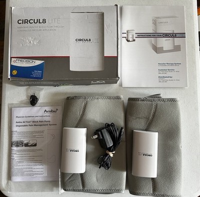 Circul8 Lite DVT Prevention Vascular Therapy System Portable Rechargeable Tested