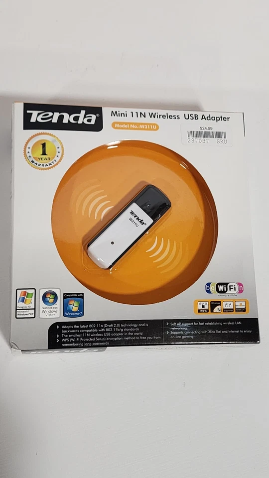 Adaptador USB Inalámbrico Tenda Modelo W311U Mini 11 N - Nuevo Estado en Caja Foto 3 de 3