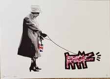 limited edition Death NYC print “Queen Walking Dogs” Keith Haring's 