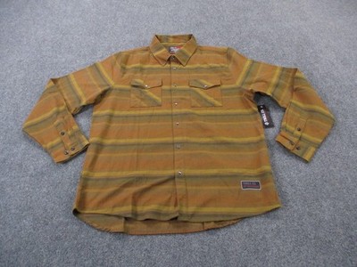 Troll Co Shirt Men 3XL Lou Flannel Western Pearl Snap Heavy Workwear Country NEW