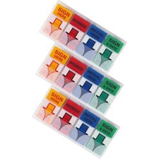 Message Flags Assorted Color, Sign Here/Notarize/Initial Here/Sign and Date, ...