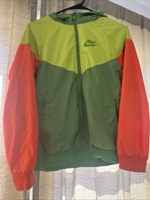 Nike Windrunner Jacket Green Orange Colorblock Vintage Y2K Mens L 850443-377