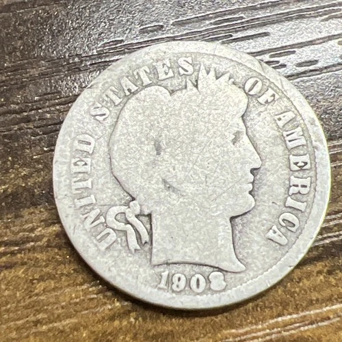 1908-D Barber Dime Good Coin Complete Your Set Actual Coin Checkout My Dime