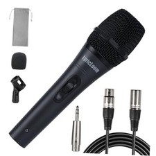 Professional XLR Microphone Wired Set, Metal Vocal Dynamic 1 cable xlr