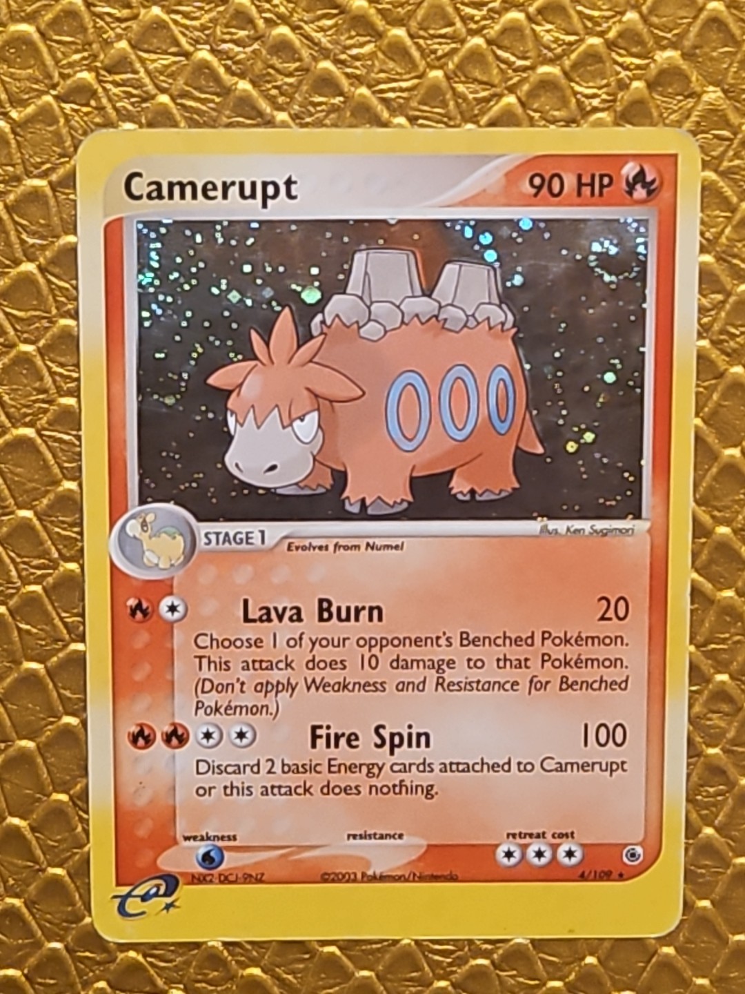1x Camerupt - 4/109 - Holo Rare - Reverse Holo Moderately Played Pokemon EX 