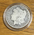 1893 CC VeryGood Dollar CARSON CITY Silver KEY DATE! LOW MINTAGE! (Slt graffiti)