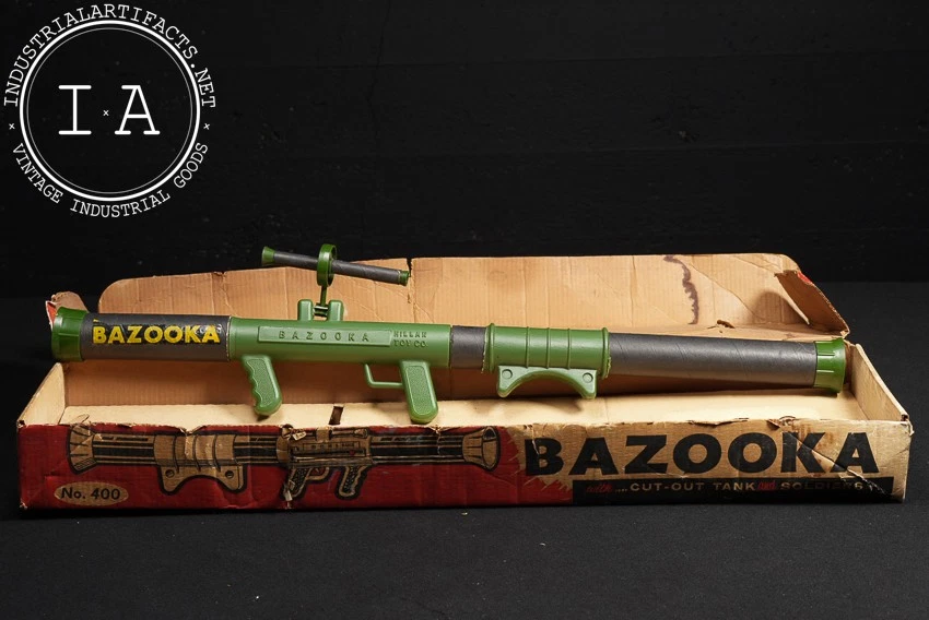 Vintage Cardstock and Plastic Toy Bazooka by Hillan - Image 2 of 4