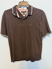 Tommy Hilfiger Men s XL Custom Fit Navy Polo Shirt White Tipped Cotton Logo
