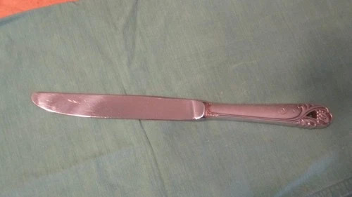 INTERNATIONAL SPRING GLORY STERLING SILVER MODERN BLADE KNIFE MONOGRAM S