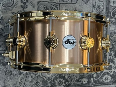 DW 14x6.5 Collector's Series Brushed Bell Bronze Snare Drum W/Gold