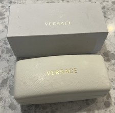 Authentic White Versace Empty Sunglass Case Gift Box 7 X 3 X 2.5" Preowned