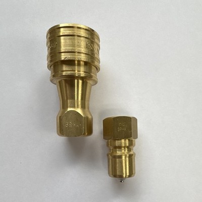 Nitto Kohki Cupla 3S-A Brass Quick Coupler Set 3/8 in FNPT Female and 3P-A