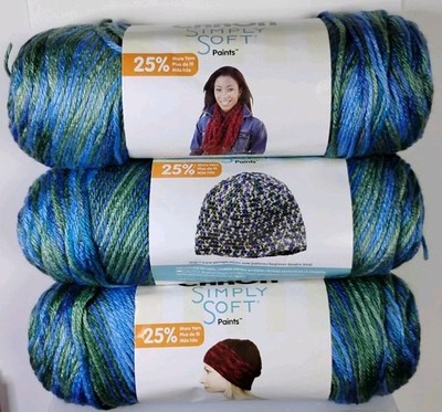 Simply Soft Paints Yarn Spring Brook 4 Medium Acrylic 3 Skeins 