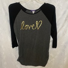 Vintage Y2K HOT GAL MATERNITY MADE IN USA 'LOVE’ SOFT RAYON STRETCH TOP Sz XL