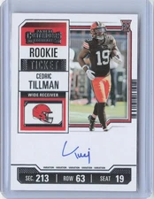 Cedric Tillman 2023 Panini Contenders Football - Rookie Ticket RPS AU #104