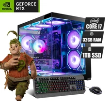 Gaming PC Desktop Computer i7, Up to 32GB RAM 1TB SSD NVIDIA GeForce RTX3060 Ti