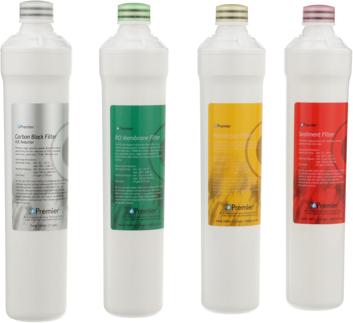 Watts Premier RO Pure plus 4-Pack Filtration Kit for 4 Stage