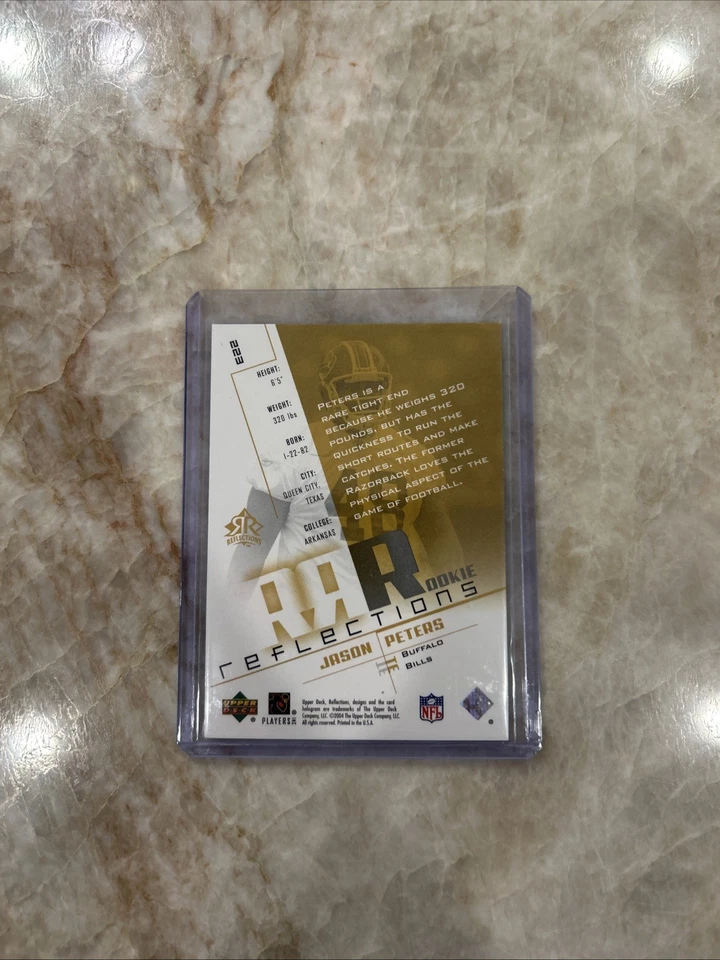 2004 Upper Deck Reflections #223 Jason Peters /1150 Buffalo Bills - Image 4 of 4