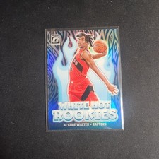 2024-25 Optic White Hot Rookie JaKobe Walter #13 (RC) Silver Prizm Raptors   L60