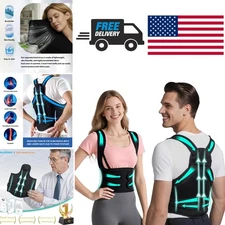 Full Back Support Brace Medium Adjustable Posture Corrector for Discomfort