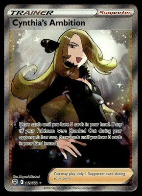 Cynthia's Ambition (Full Art) SWSH09: Brilliant Stars Holo 169/172 Pokemon TCG