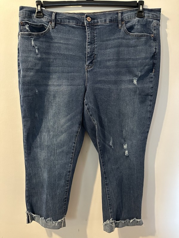 Nicole Miller New York Women Blue Jeans Soho High Rise Skinny Crop 20W