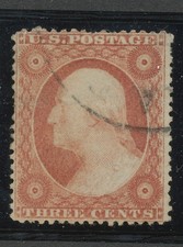 USA-1857-61 SC # 25  3c PERF,-USED