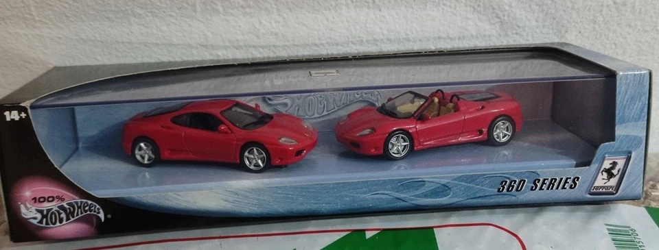 FERRARI 360 Modena gif set Spider + Berlinetta HOT WHEELS art 29621 1/43 - Immagine 2 di 4