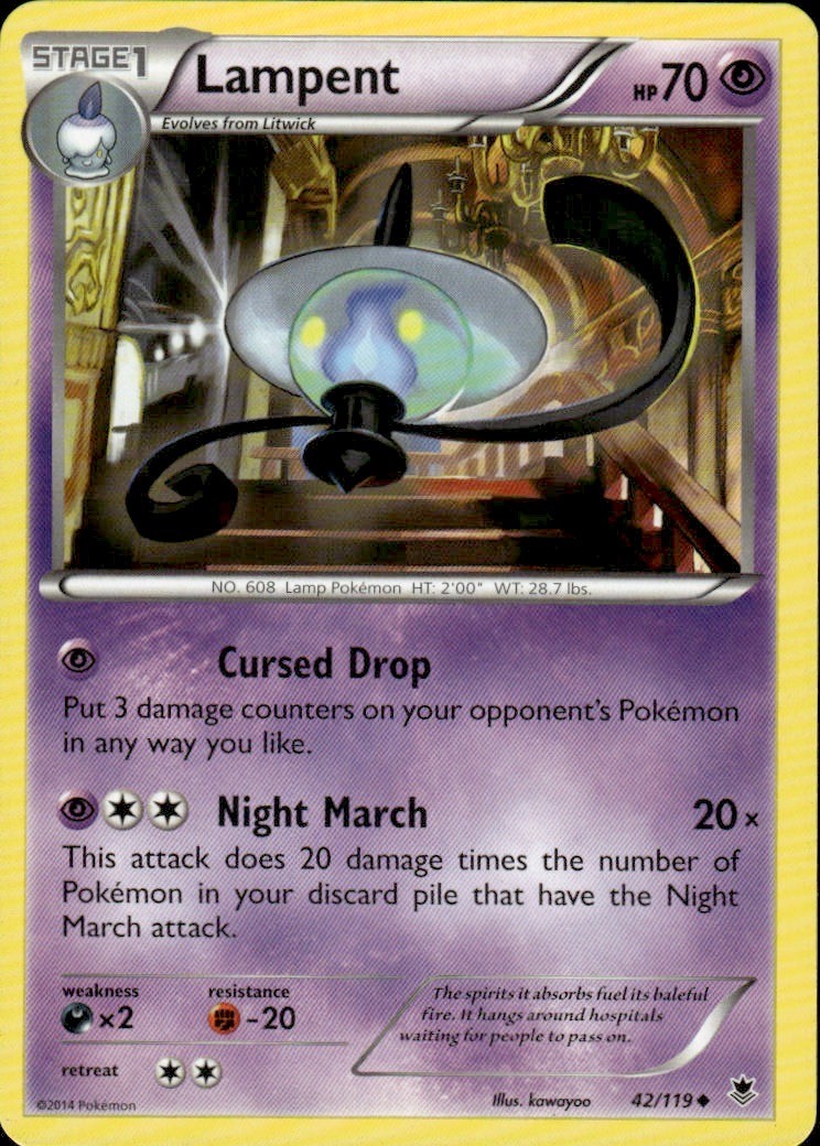 LAMPENT 42/119 PHANTOM FORCES UC POKEMON LP