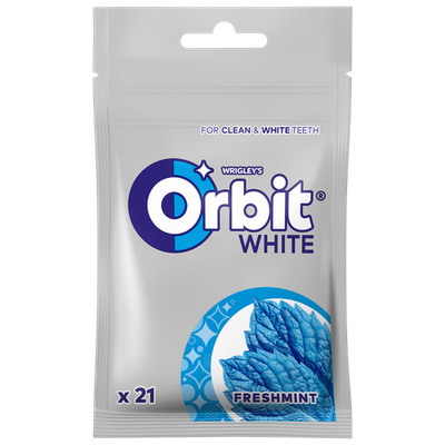 4009900546805 Orbit White Freshmint Guma do żucia bez cukru 29 g (21 drażetek) M