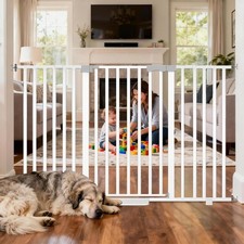 30"-62.5" Extra Wide Baby Gate for Doorways/Hallways,Pressure-Mounted Dog Gate