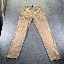 Forever 21 Cargo Pants Mens Medium Beige Cotton Stretch Slim Fit