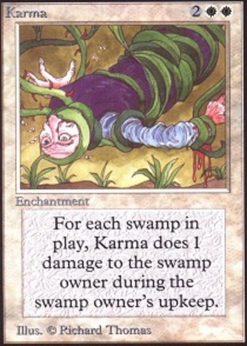 MTG Karma, Unlimited, Heavily Played, English