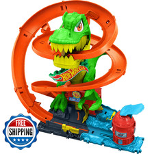 Hot Wheels City T-Rex Blaze Battle Playset 1:64 Die-Cast Car Track Set