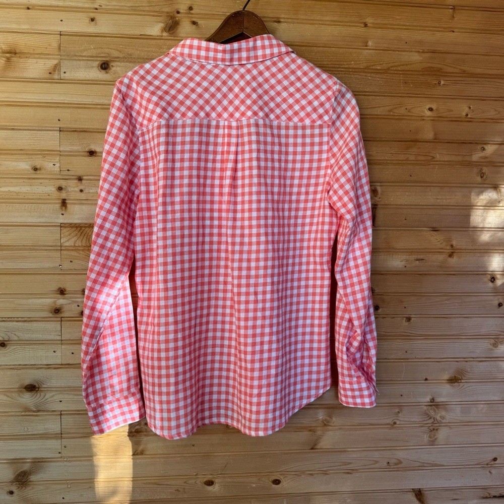 Relativity Long Sleeve Button Down Gingham Checke… - image 2