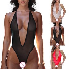 Beach Sleep Women's Sleepwear Bodysuit Backless Bikini Breathable Erogenous